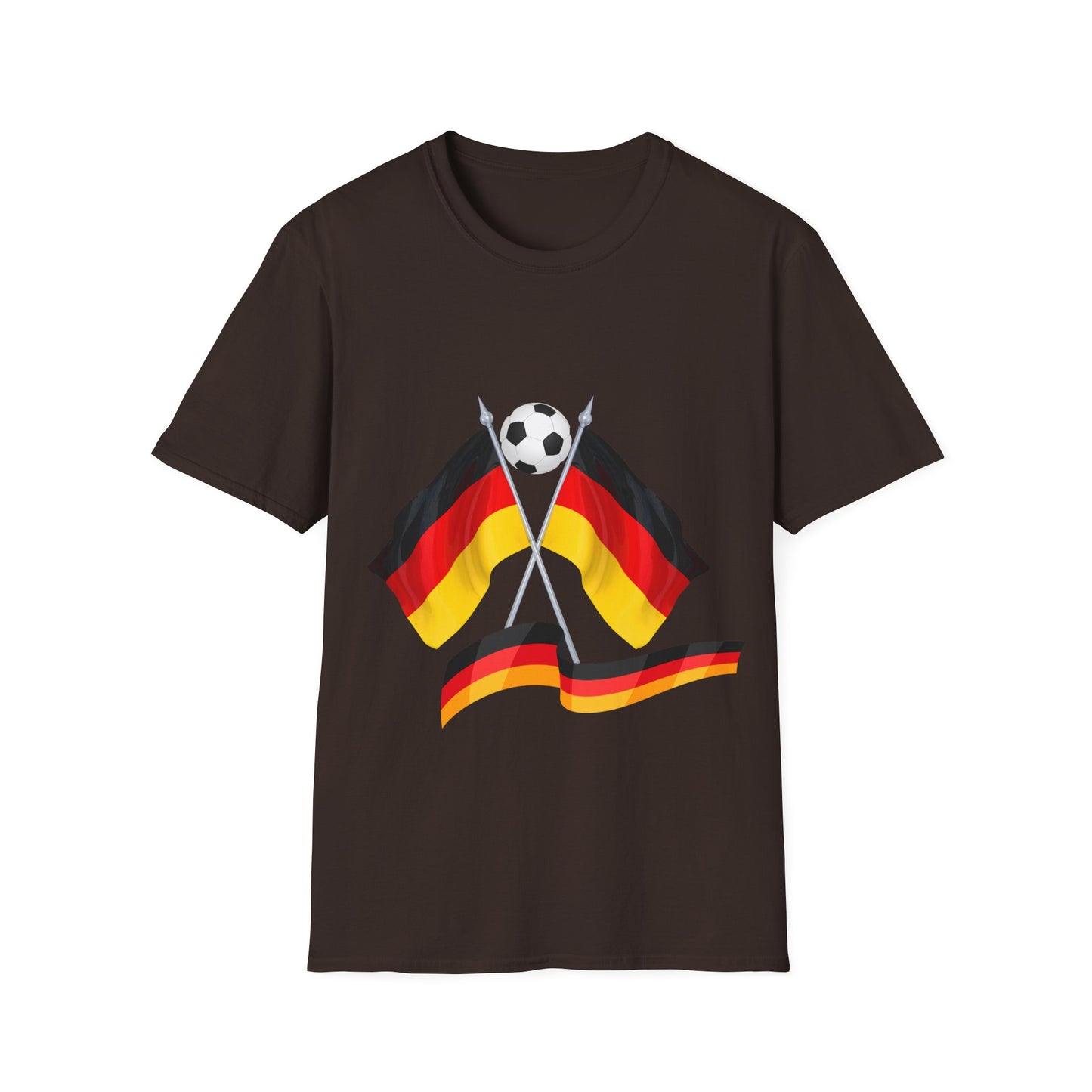 Fanmotivtrikot - Deutsche Flagge für Fußballfan auf Unisex T-Shirt