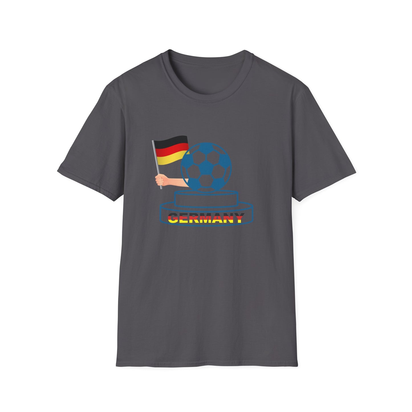 Herzlich Willkommen in Deutschland, Unisex T-Shirt mit Frieden und Liebe für Fußball, Welcome to German Football success, I Love Germany