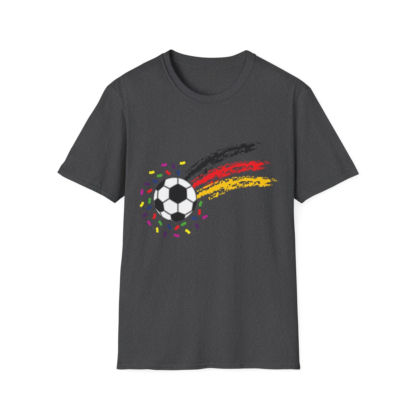 Fußball EM - UEFA 2024, Deutsche Flagge im Fußballfan T-Shirts, Nationalmannschaft Fanmotivtrikot, schöne Fan Unisex T-Shirt, German Soccer