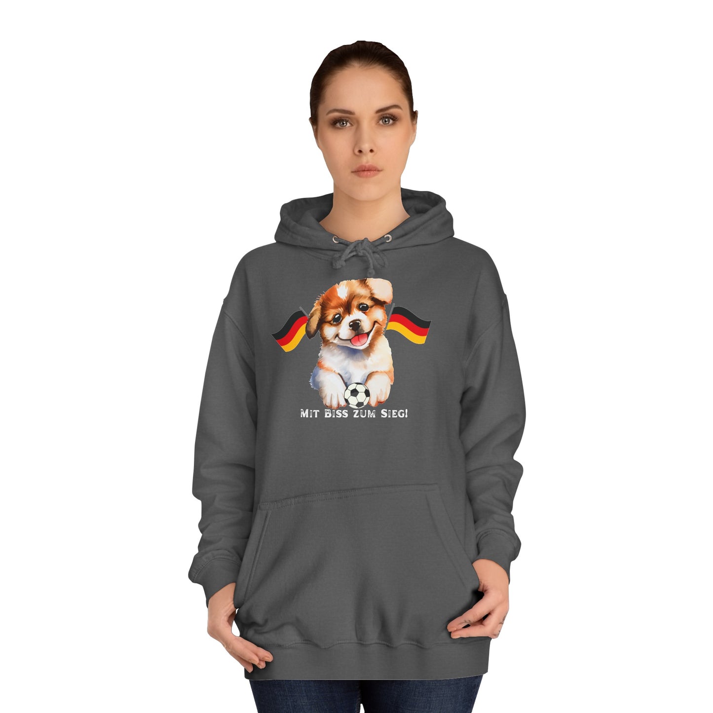 Mit bis zum Sieg -   Ein Land der Siege - Hochwertige Unisex-Kapuzenpullover -  Beidseitig gedruckt