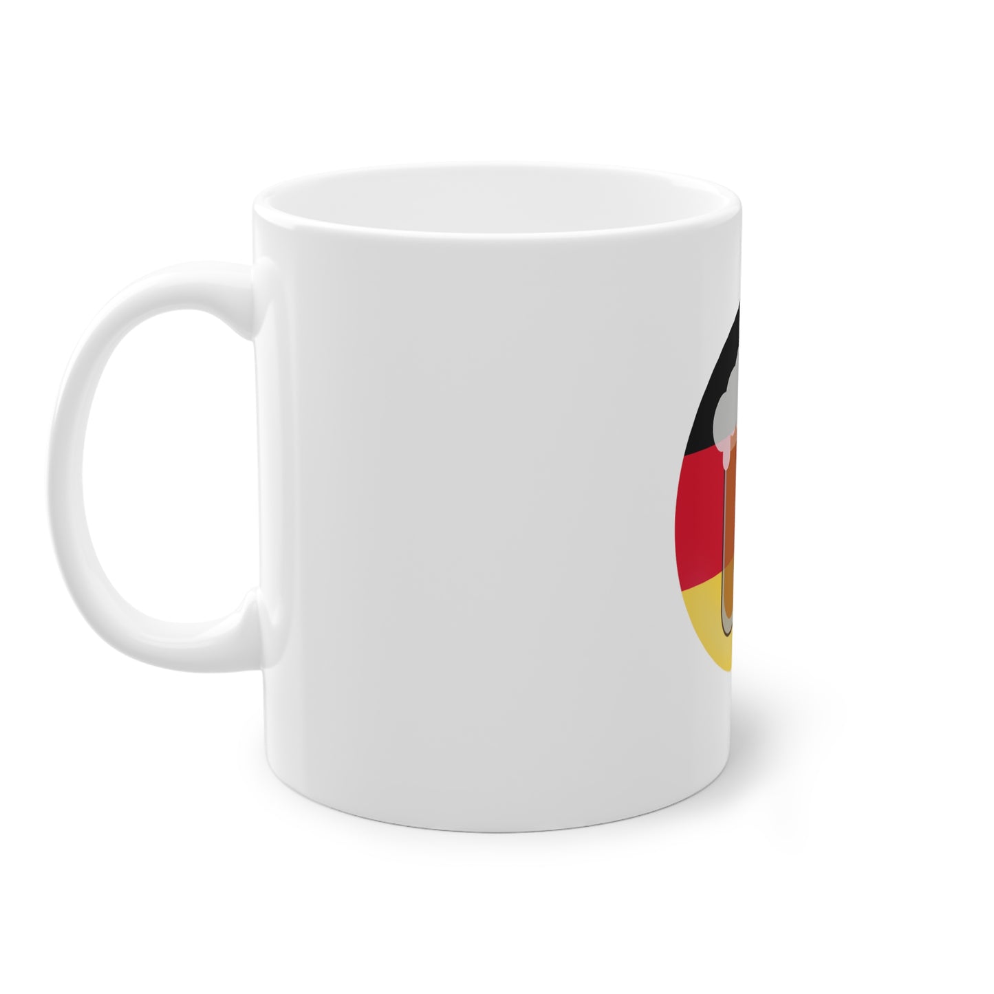 Deutsches Bier Motiv auf Kaffeetasse, Teetasse für jeden Tag bedruckt - Farbe: weiß, Standardtasse, groß 11 Unzen,