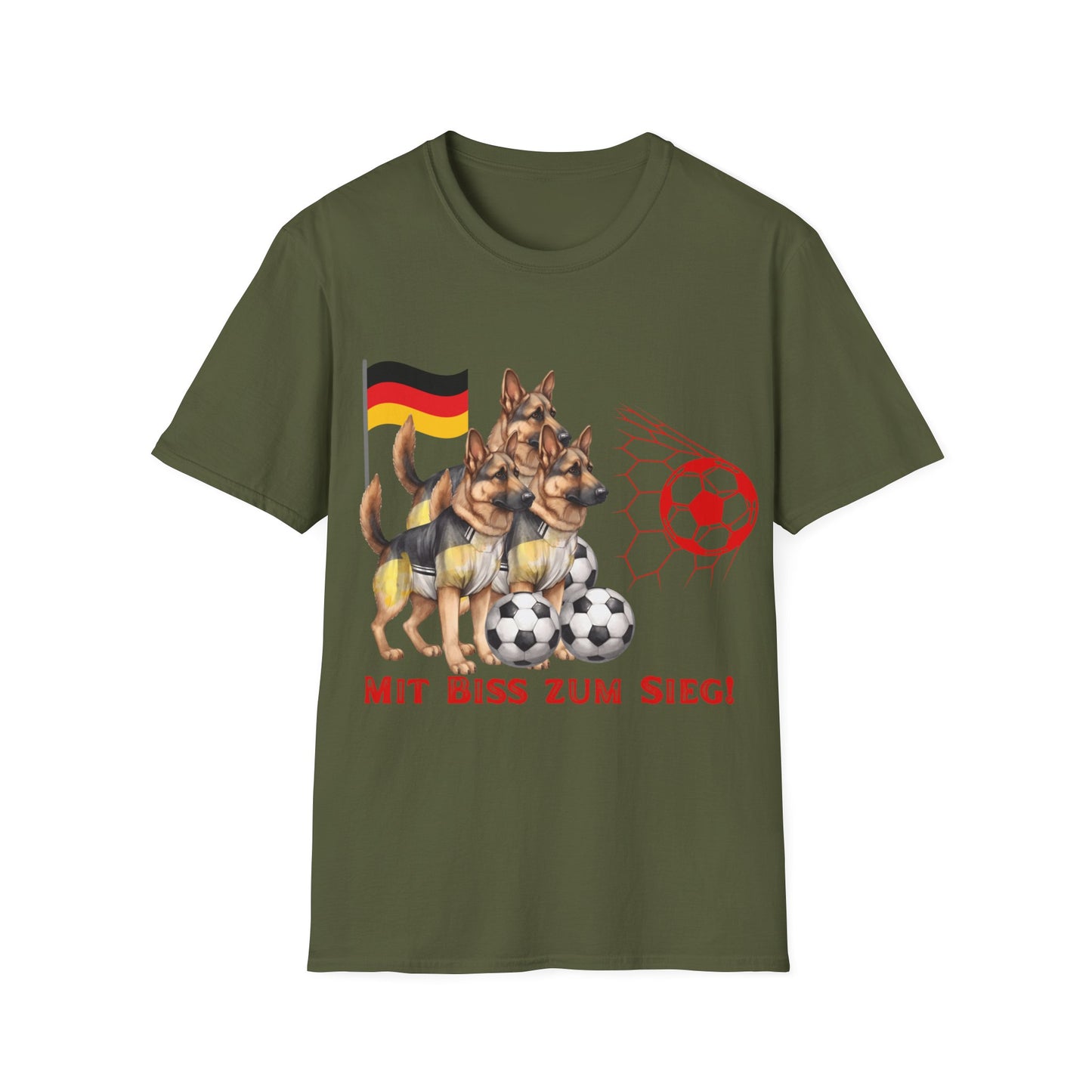 Deutsche Hunde für die Nationalmannschaft mit vielen Toren, Unisex T-Shirt