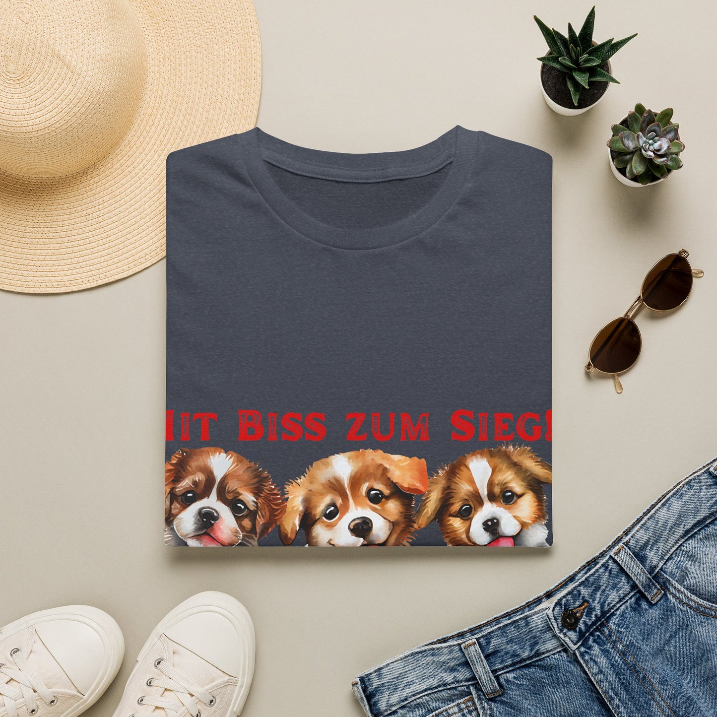 Deutsche Hunde für die Nationalmannschaft, Fußballfan Unisex T-Shirts tragen mit bis zum Sieg