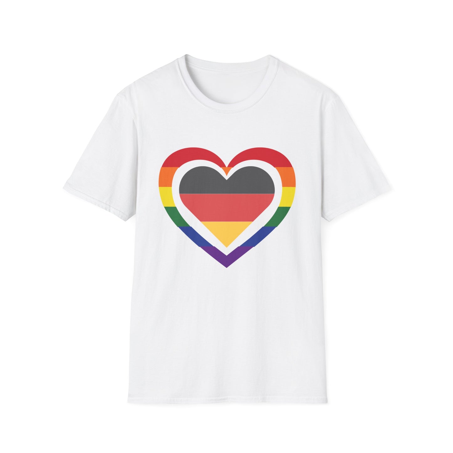 Regenbogenzauber, Einzigartige T-Shirt Designs für alle! Farbenfrohe Eleganz, Bunte Mode mit lebendigen Rainbow-Motiven, Deutsche Liebe