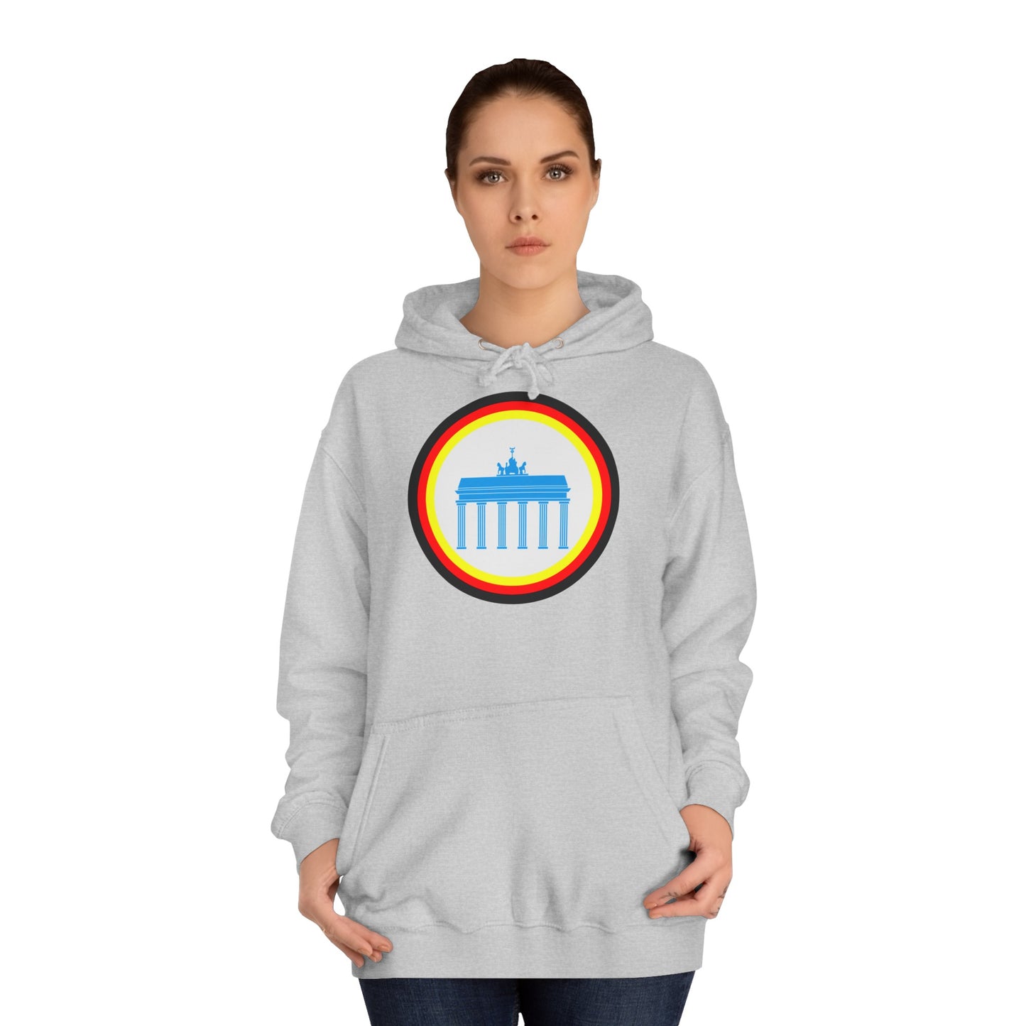 Brandenburger Tor auf Unisex-College-Hoodie, Kapuzenpullover,  beidseitig bedruckt