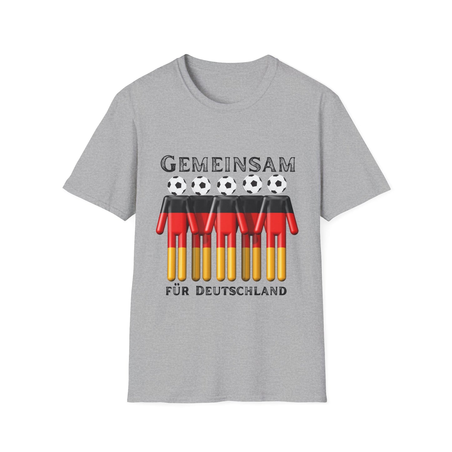 Gemeinsam für Deutsche Nationalmannschaft, Fußballfan T-Shirts, Fanmotivtrikot, Fan Unisex T-Shirt, EM UEFA 2024, Siege, German soccer team