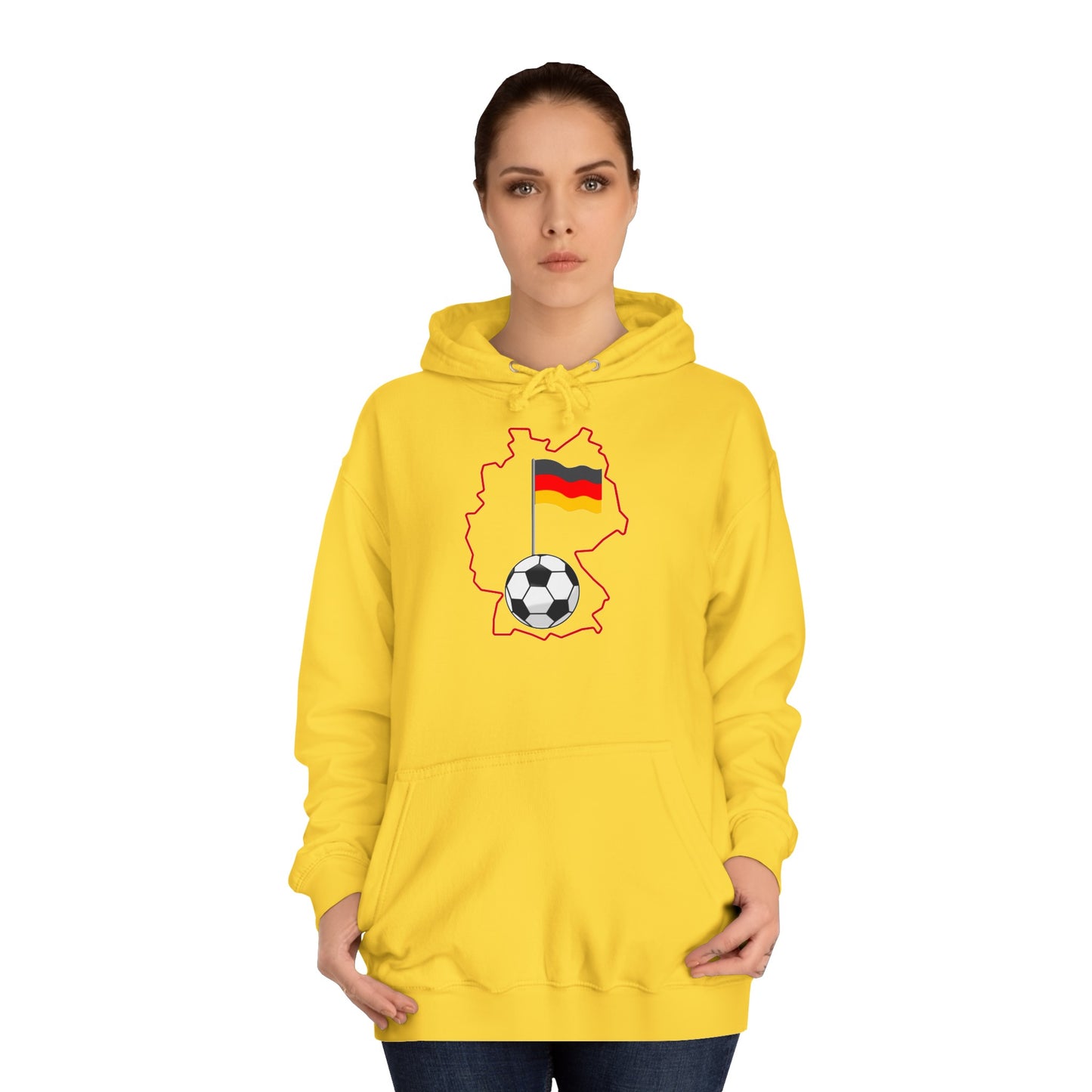 Erleben Sie die Schönheit und Leidenschaft des Fußballs in Deutschland - Beidseitig bedruckt - Hochwertige Unisex-Kapuzenpullover