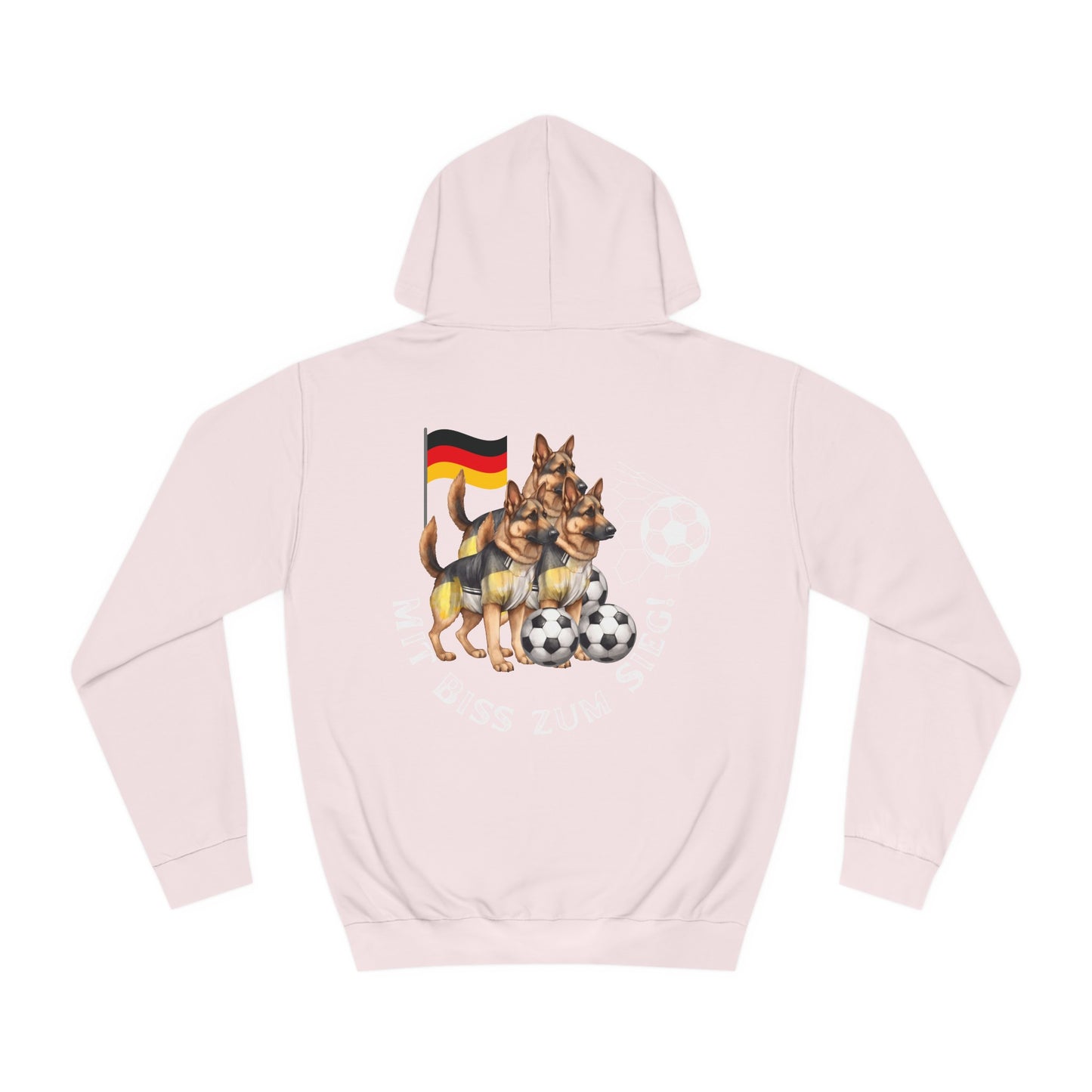 Mit den deutschen Hunden als Fan, schaffen wir das! bedruckt auf Unisex Hoodies -  Beideseitig gedruckt