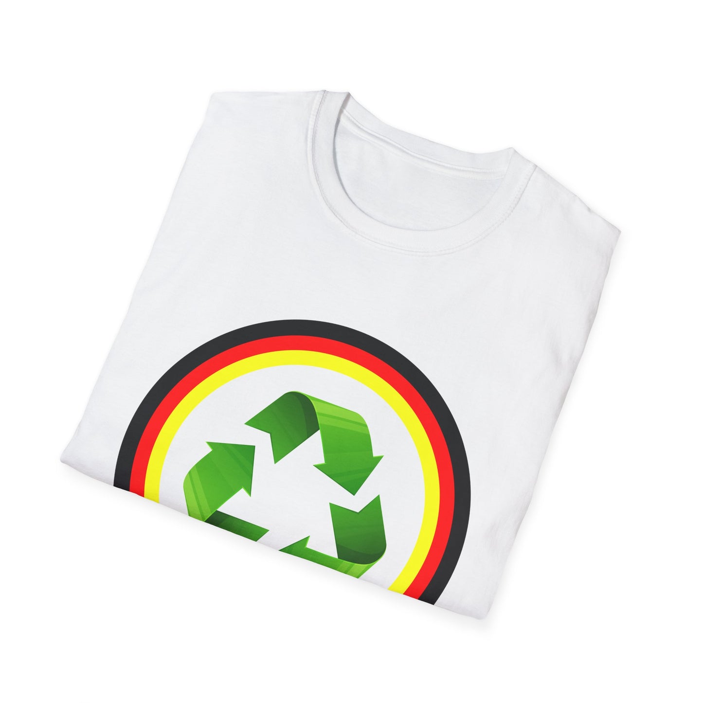 Grünes Herz für die Umwelt auf Unisex T-Shirts bedruckt - Design mit Liebe zur Umwelt, Naturschutz, Protect the environment, Recycle, Reuse, Reduce