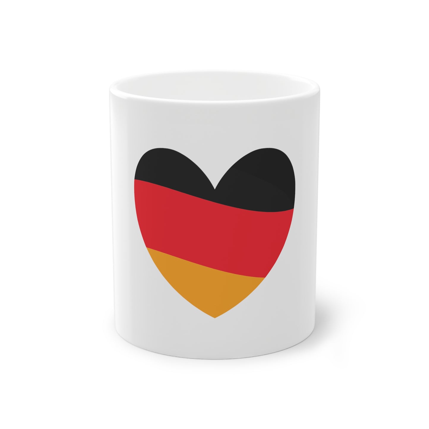 Echte Liebe für Deutschland - auf Kaffeetassen bedruckt - Farbe: weiß, Standardtasse, groß 11 Unzen