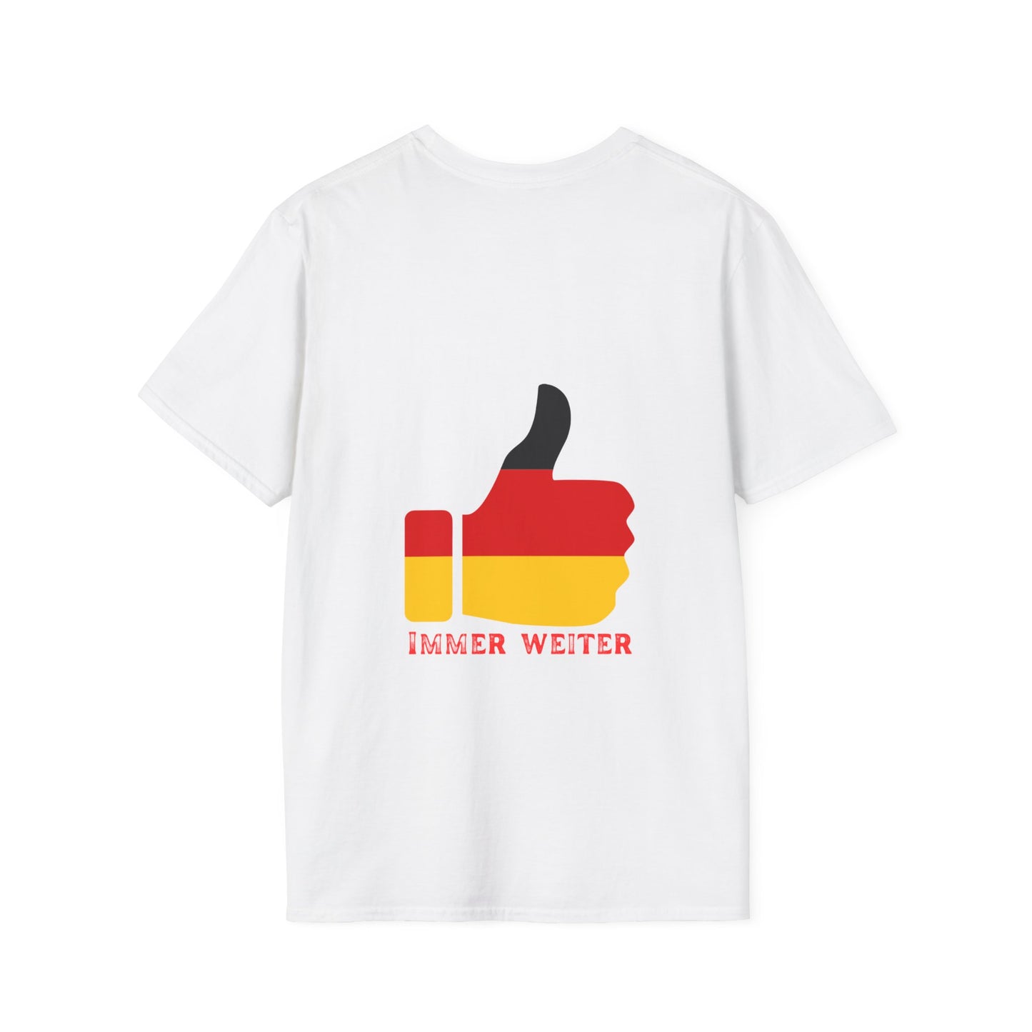 Deutsche Fußballfanmotivtrikot Unisex T-Shirts; Leistung, Teamgeist, Fairplay