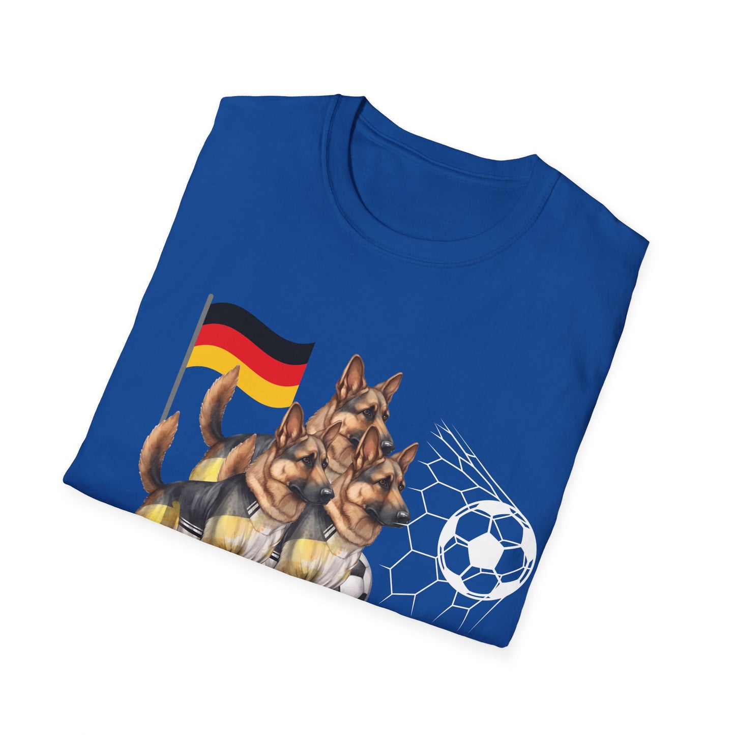 Mit biss zum Sieg für Deutschland, Fußballs Top-Hundefans auf Unisex-T-Shirts