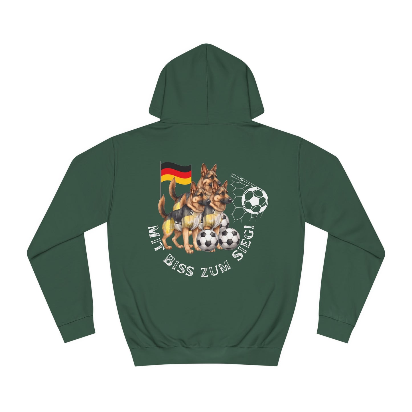 Mit den deutschen Hunden als Fan, schaffen wir das! bedruckt auf Unisex Hoodies -  Beideseitig gedruckt