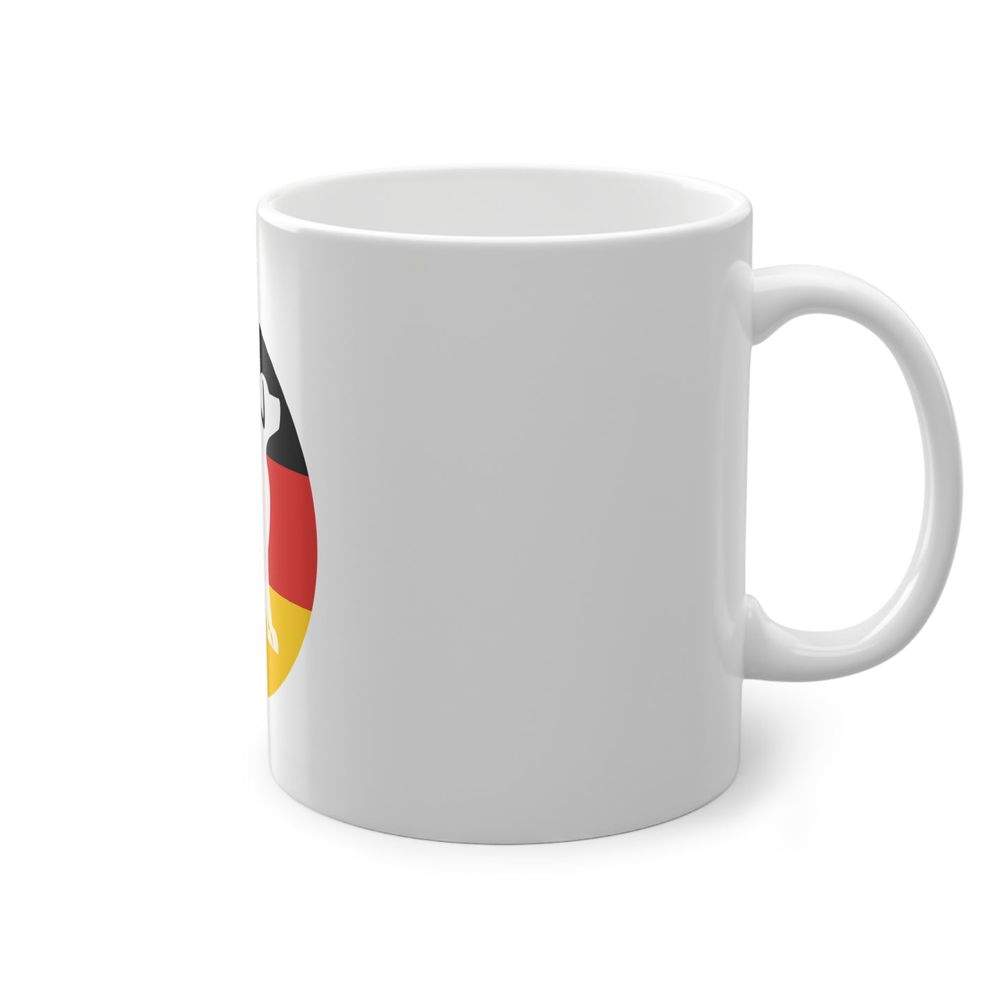 Hunde in voller Unterstützung - auf Kaffeetassen bedruckt - Farbe: weiß, Standardtasse, groß 11 Unzen