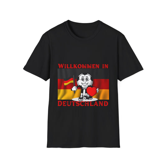 Willkommen in Deutschland: Wo Fußball zur Leidenschaft wird, Unisex T-Shirt