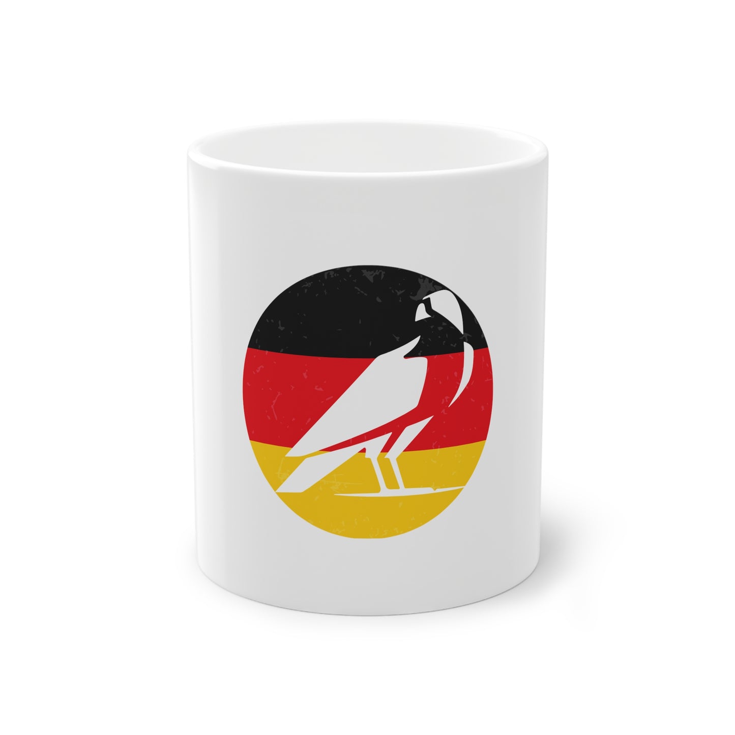 Vögel Symbole für Freiheit, Naturverbundenheit und Tradition - auf Kaffeetassen bedruckt - Farbe: weiß, Standardtasse, groß 11 Unzen