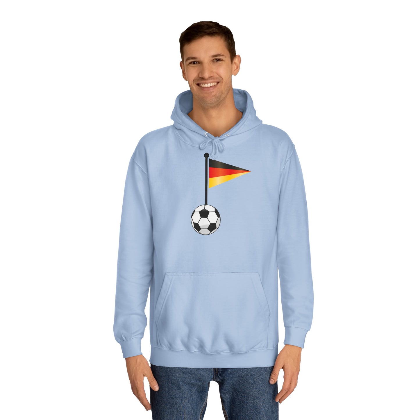 Einfach für Deutschland stehen -   Immer witer - Hochwertige Unisex-Kapuzenpullover - Beidseitig