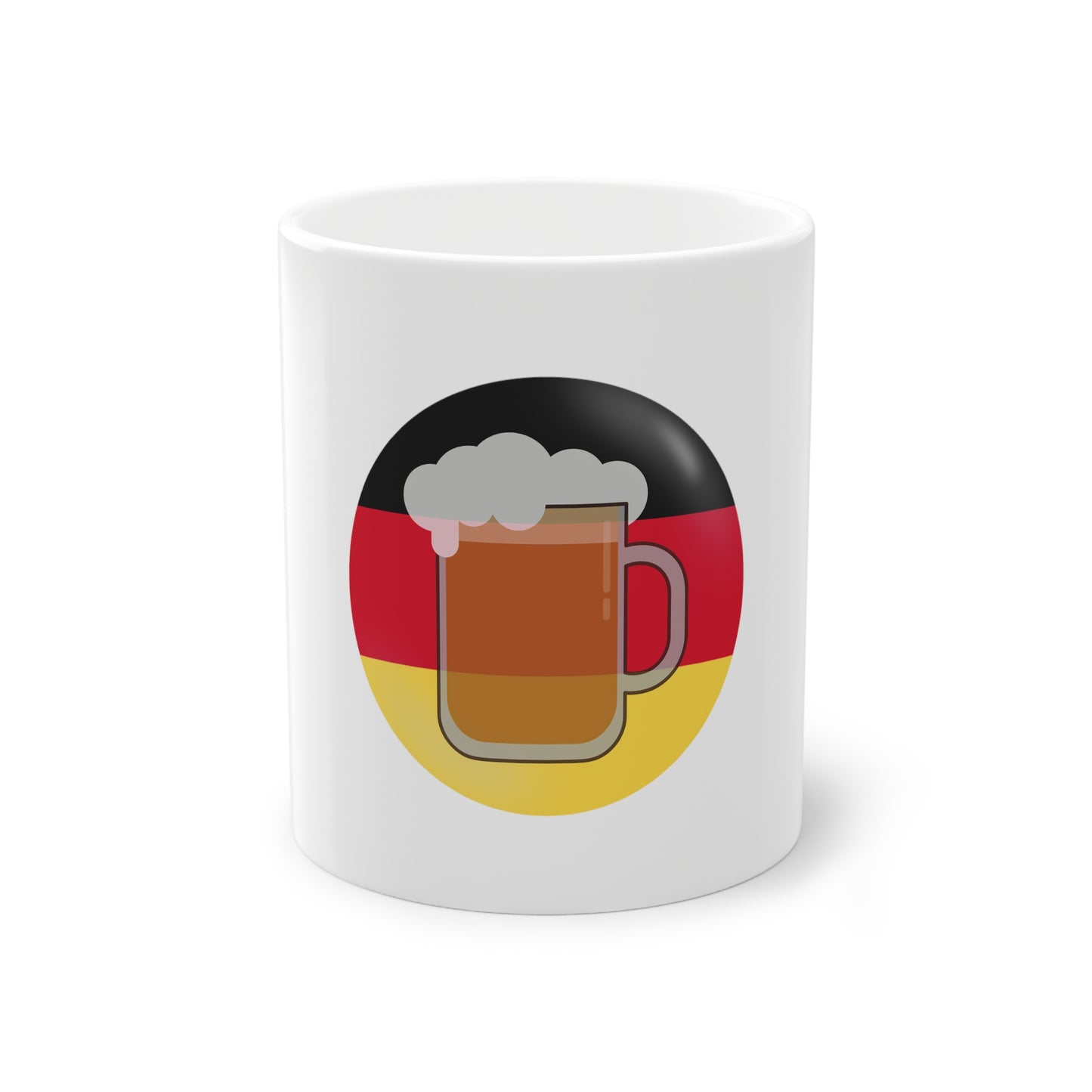 Deutsches Bier Motiv auf Kaffeetasse, Teetasse für jeden Tag bedruckt - Farbe: weiß, Standardtasse, groß 11 Unzen,