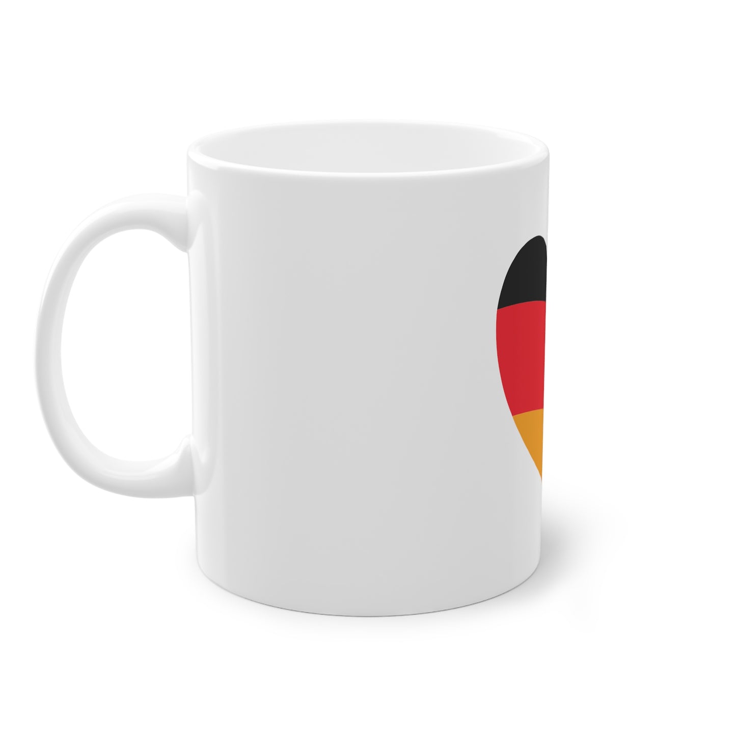 Echte Liebe für Deutschland - auf Kaffeetassen bedruckt - Farbe: weiß, Standardtasse, groß 11 Unzen