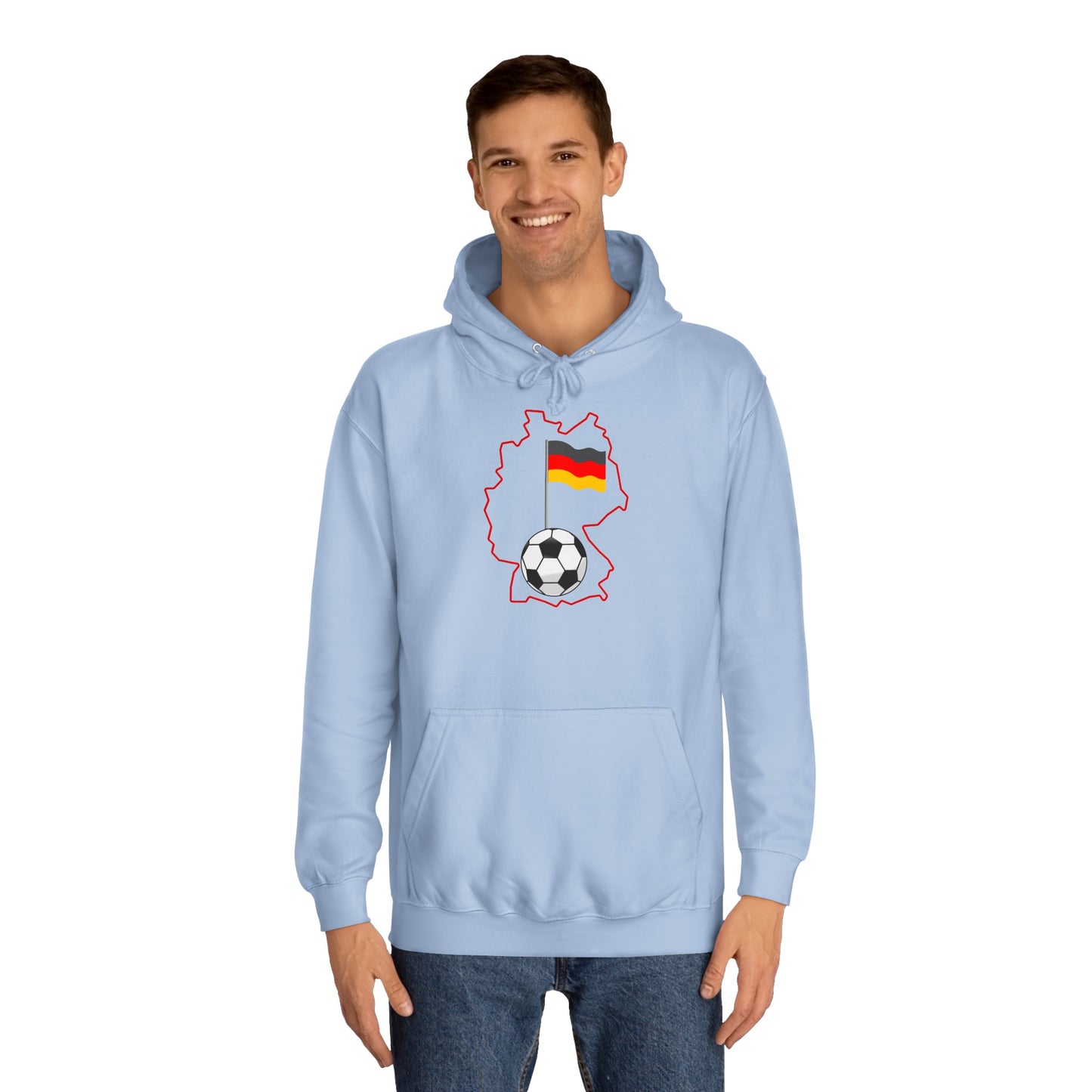 Erleben Sie die Schönheit und Leidenschaft des Fußballs in Deutschland - Beidseitig bedruckt - Hochwertige Unisex-Kapuzenpullover