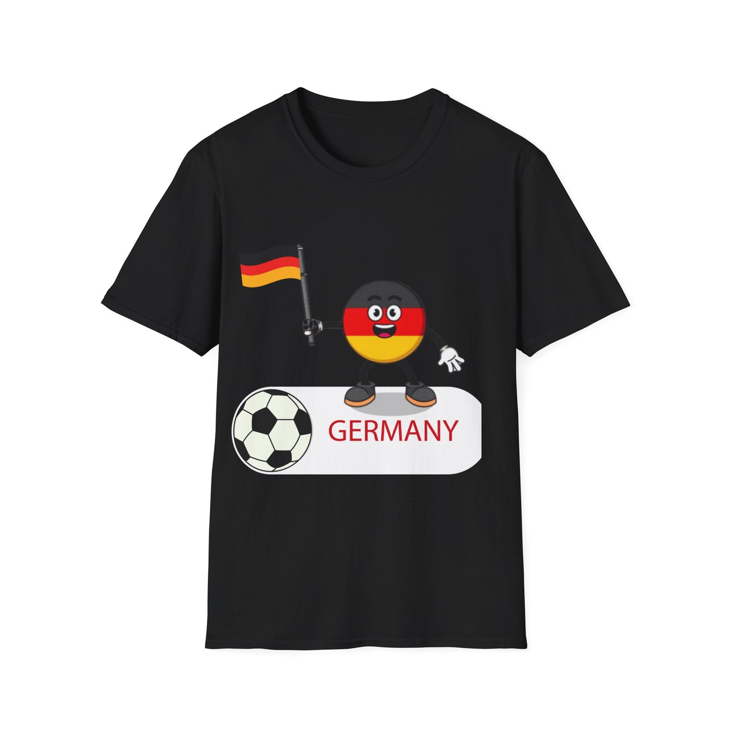 Allez deutsche Nationalmannschaft - Fußballfan Unisex T-Shirts, Deutsche Flagge, Fanmotivtrikot