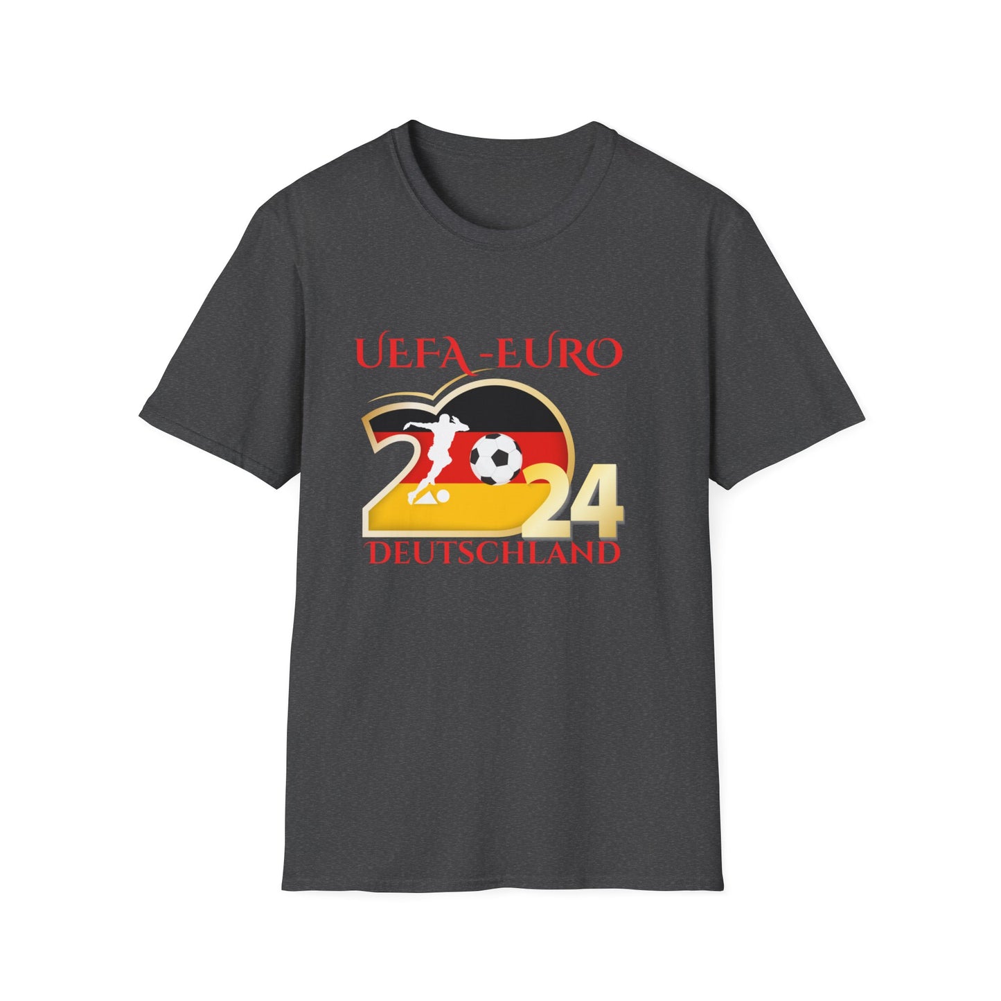 UEFA, EM 2024 in Deutschland - Unisex T-Shirt mit Verschieden Motiven für echte Fußballfans -Go Team German!