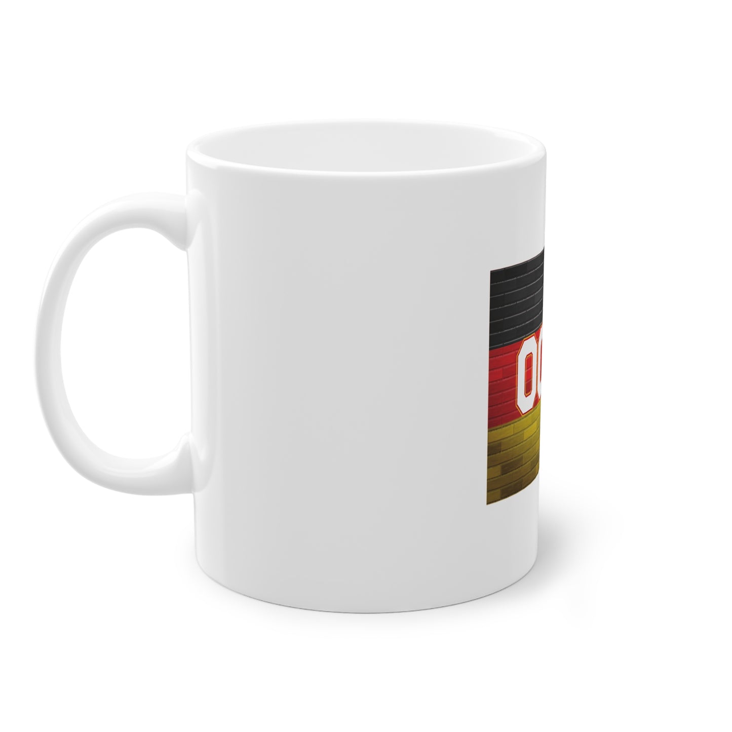 Das Land mit 0049 - auf Kaffeetasse, Standardtasse für jeden Tag, Farbe: weiß, groß 11 Unzen, bedruckt