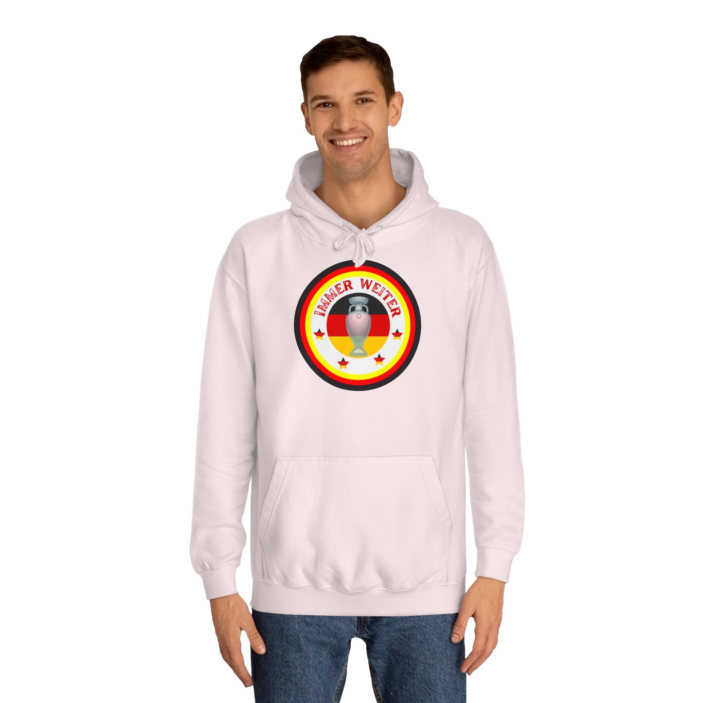 Einfach für Deutschland stehen -   Immer witer - Hochwertige Unisex-Kapuzenpullover - Beidseitig