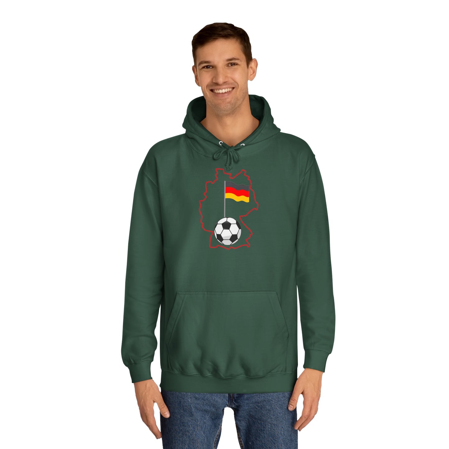 Erleben Sie die Schönheit und Leidenschaft des Fußballs in Deutschland - Beidseitig bedruckt - Hochwertige Unisex-Kapuzenpullover