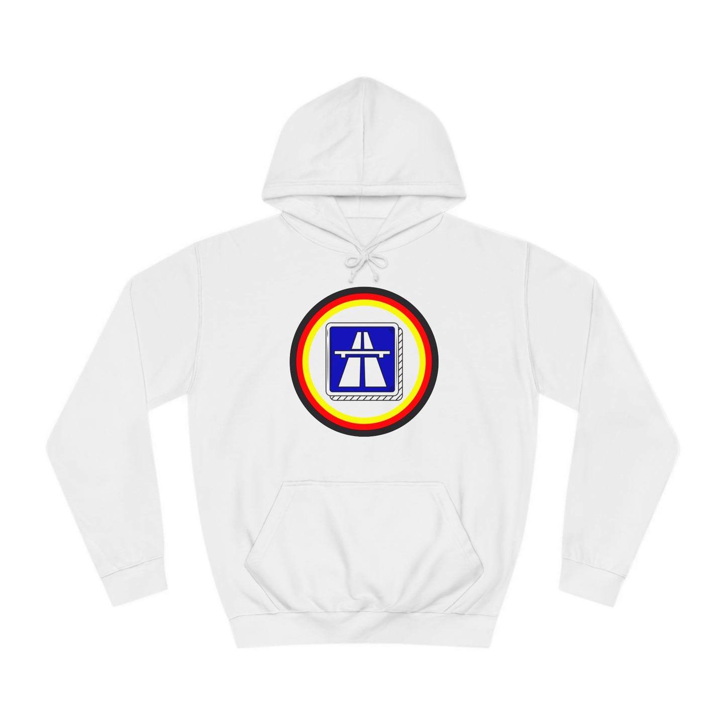 Copy of Autobahnschild auf Hoodies. Fahren Sie sicher.