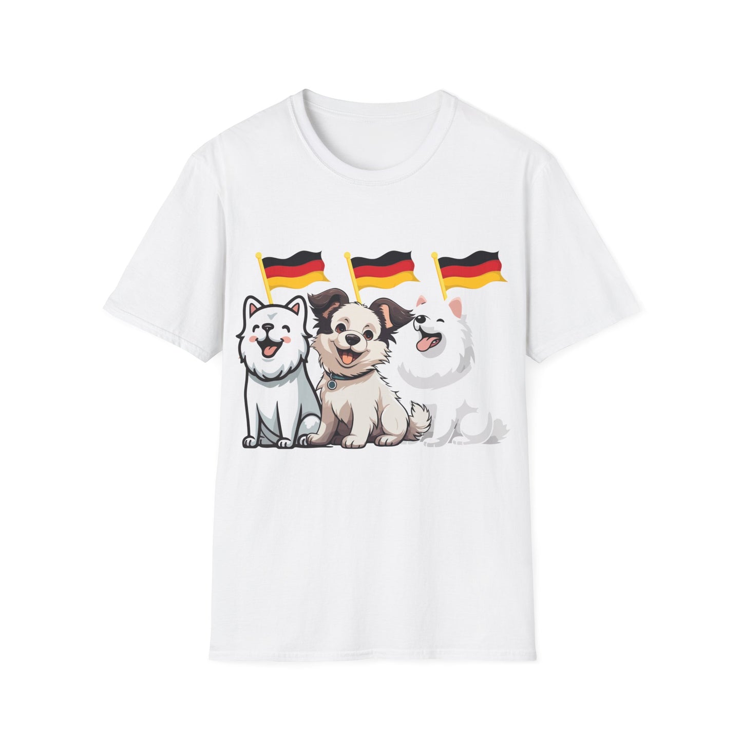 Deutsche Hunde für die Nationalmannschaft, Fußballfan T-Shirts, Flagge, Fanmotivtrikot, Fan Unisex T-Shirt, Tore, EM 2024, German Soccer