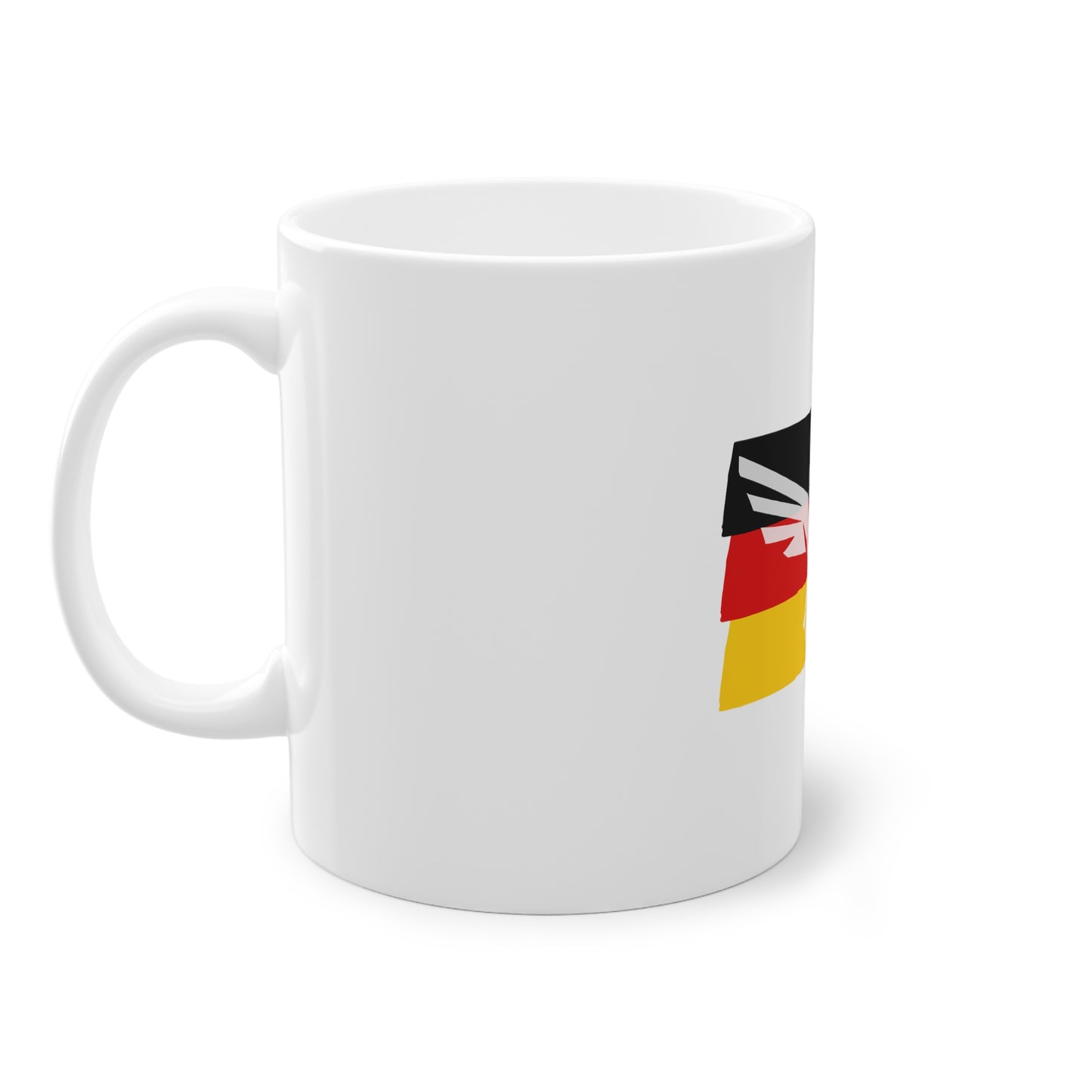 Deutscher fliegende Adler, ein Symbol für Frieden, Liebe und Einheit - auf Kaffeetassen bedruckt - Farbe: weiß, Standardtasse, groß 11 Unzen