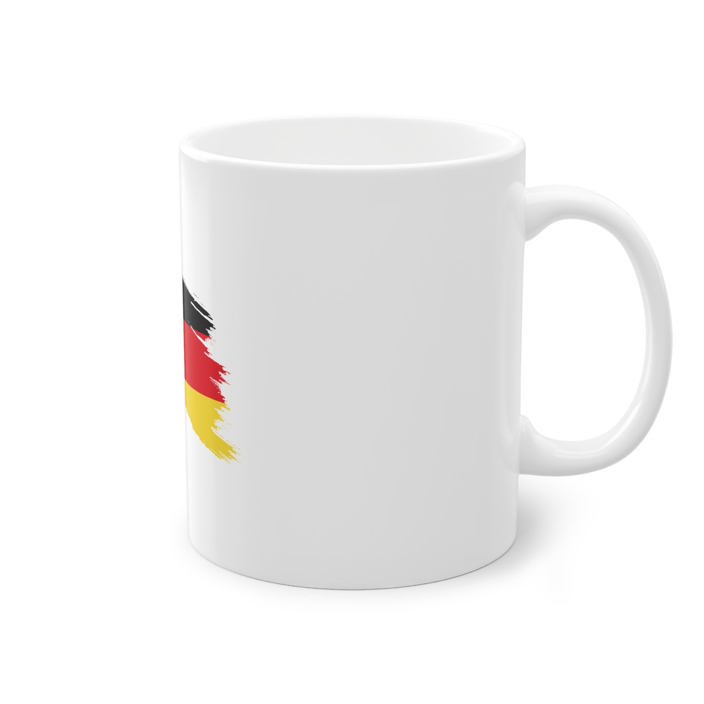 Willkommen in Deutschland - Flagge Deutschlands auf Kaffeetassen bedruckt - Farbe: weiß, Standardtasse, groß 11 Unzen