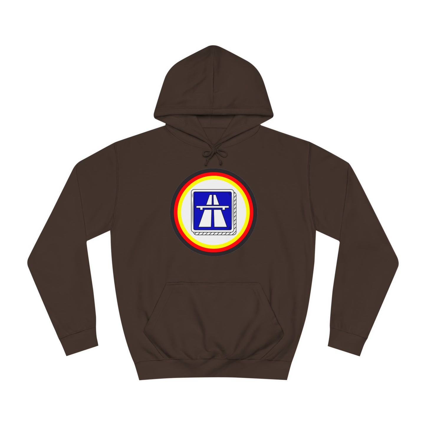 Copy of Autobahnschild auf Hoodies. Fahren Sie sicher.