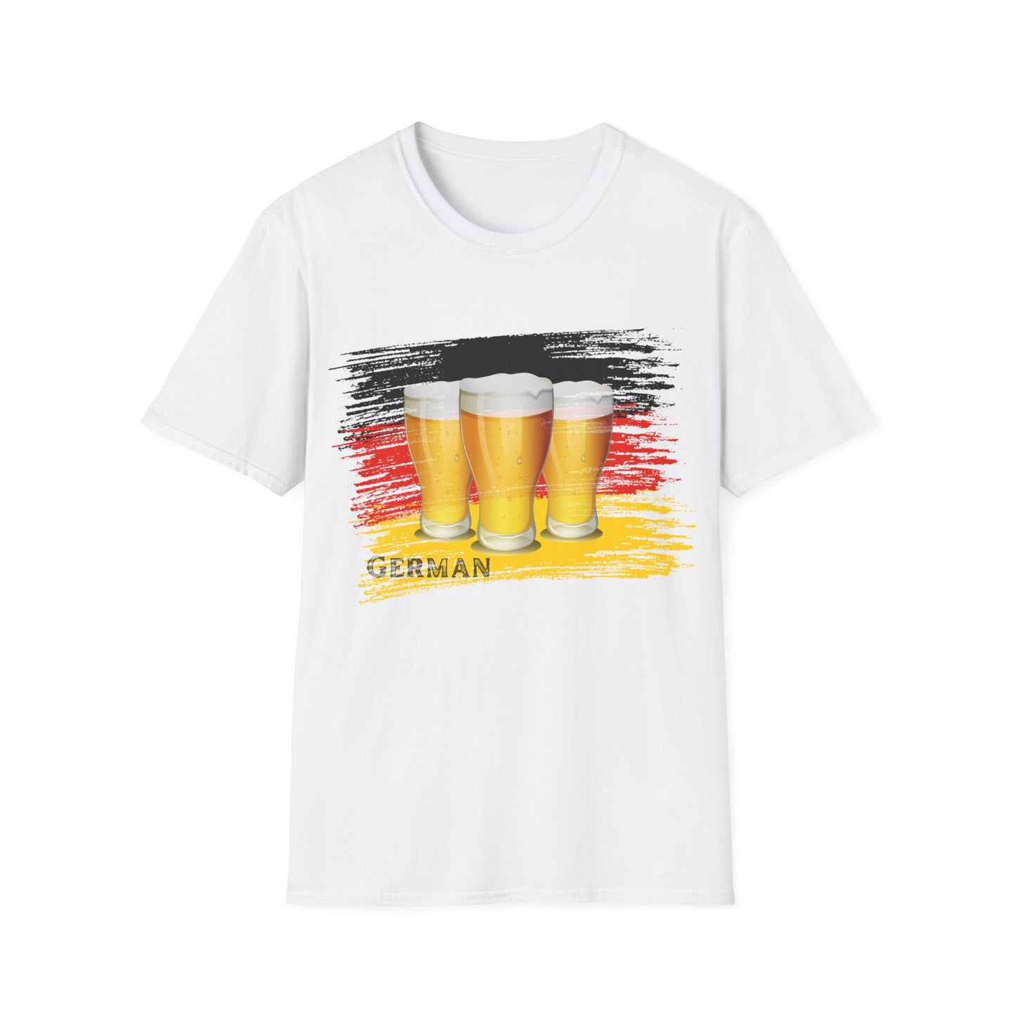 Prost und Cheers aus Deutschland, auf trendigen T-Shirts, German Beer, Made in Germany Fashion, Best Quality T-Shirts, Trink mit Respekt