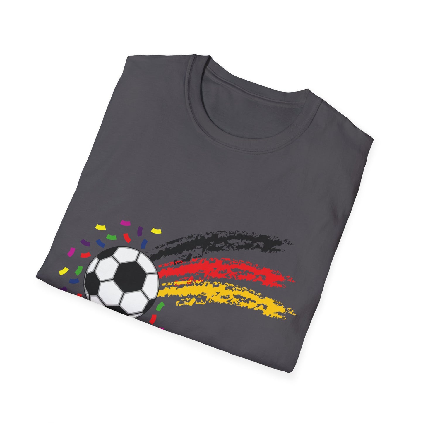 Fußball EM - UEFA 2024, Deutsche Flagge im Fußballfan T-Shirts, Nationalmannschaft Fanmotivtrikot, schöne Fan Unisex T-Shirt, German Soccer