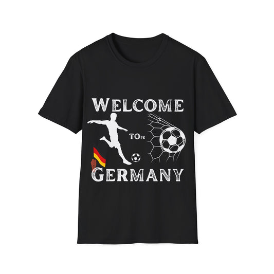 Willkommen in Deutschland, Welcome to Germany, Nationalmannschaft, Deutsche Fußballmotive, Unisex fan T-Shirt, EM UEFA 2024 Germany, Soccer