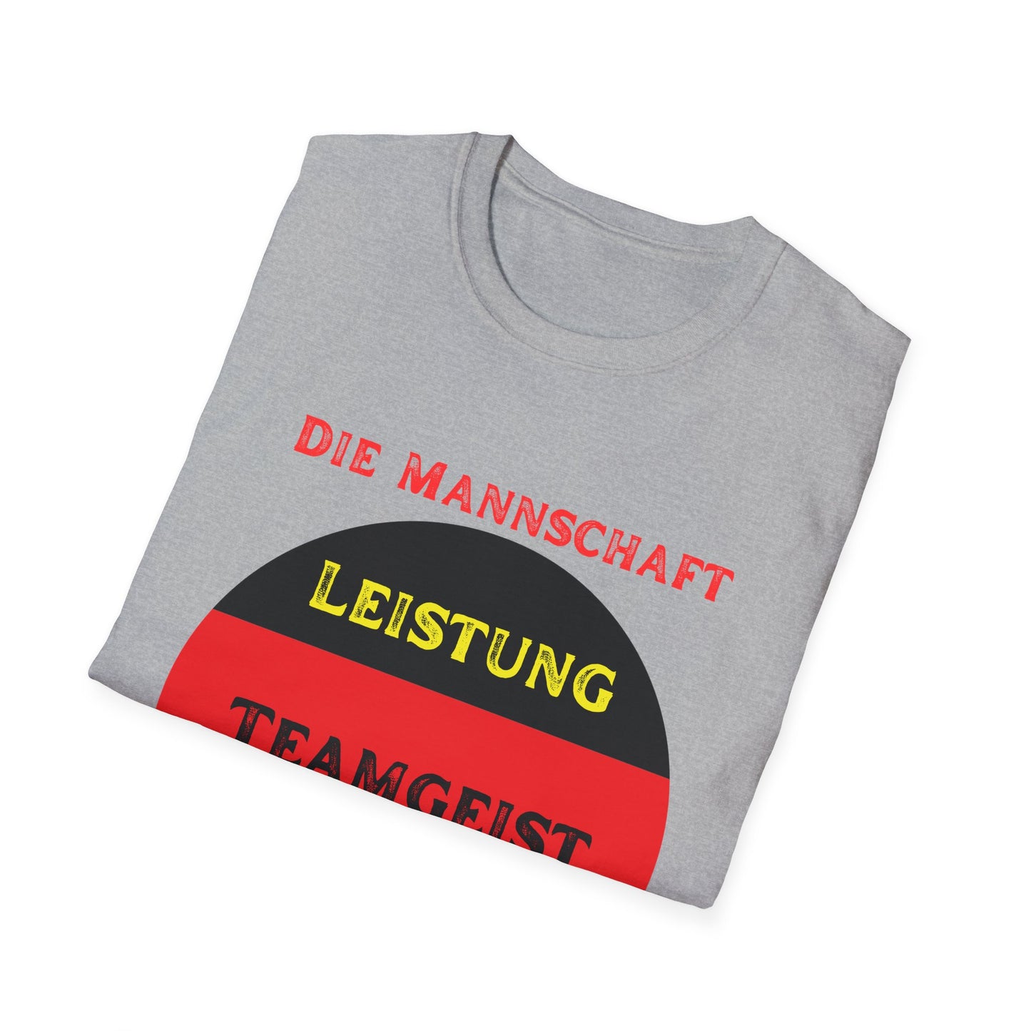 Deutsche Fußballfanmotivtrikot Unisex T-Shirts; Leistung, Teamgeist, Fairplay