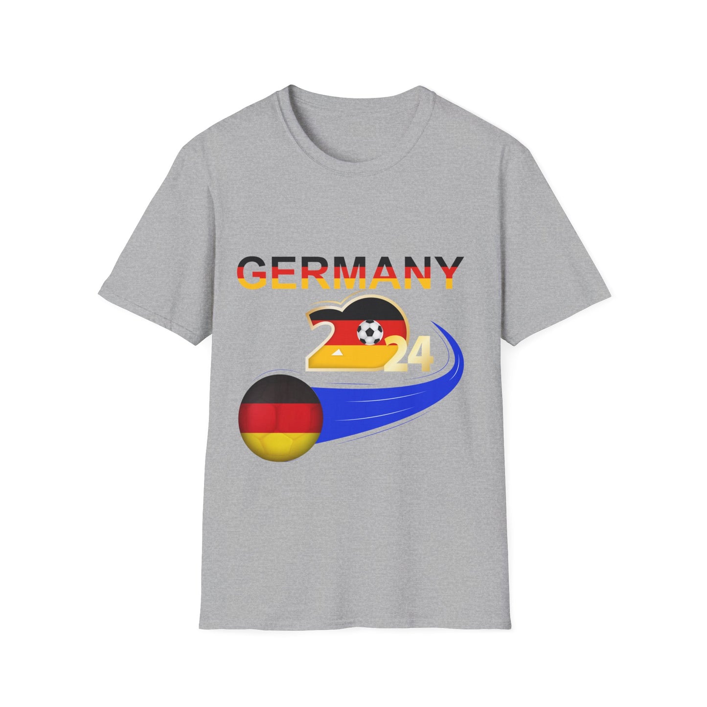 UEFA, EM 2024 in Deutschland - Unisex T-Shirt mit Verschieden Motiven für echte Fußballfans -Go Team German!