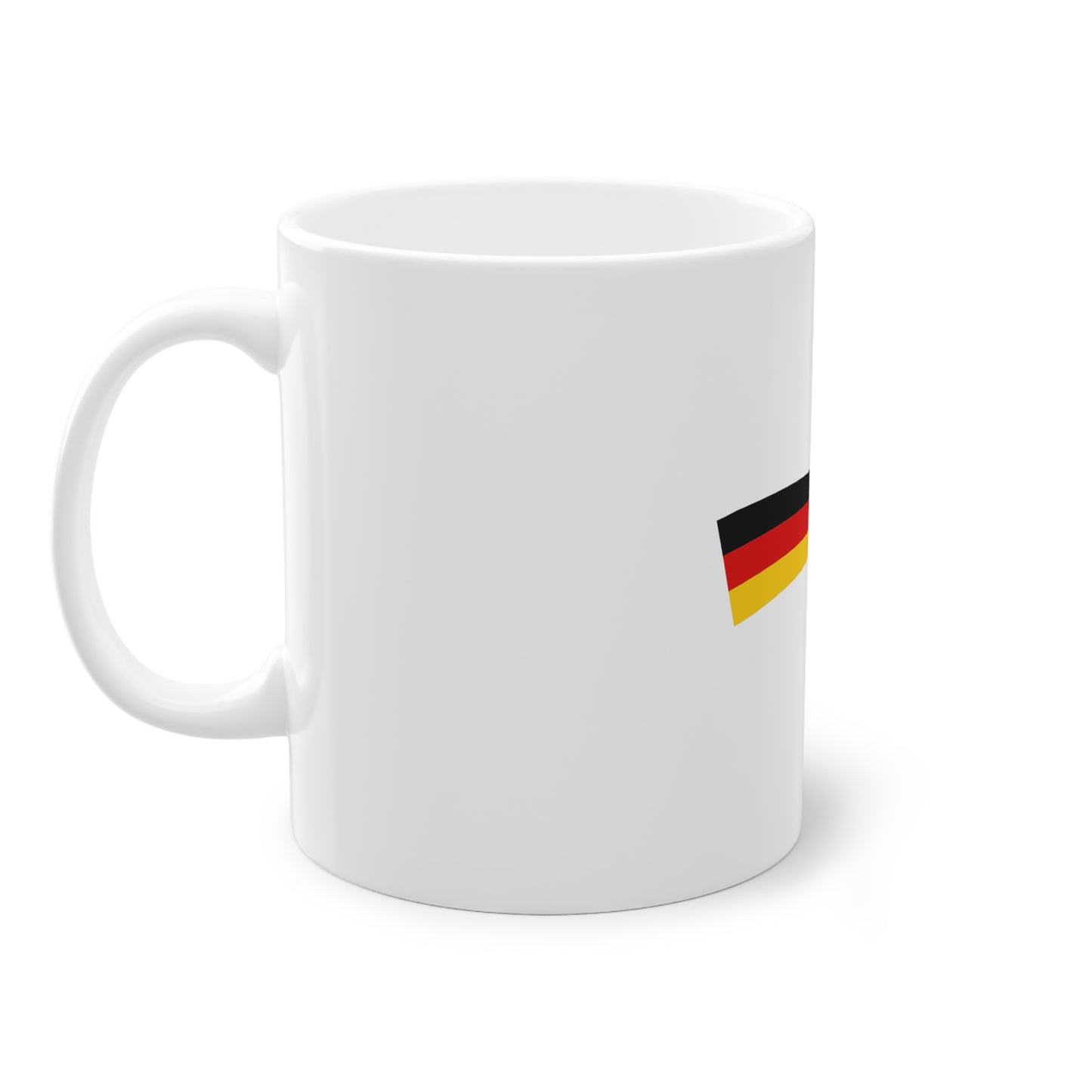 Flagge Deutschlands auf Kaffeetassen bedruckt - Farbe: weiß, Standardtasse, groß 11 Unzen