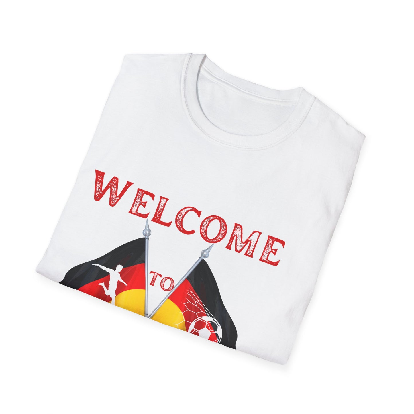 Welcome to Germany, Deutsche Nationalmannschaft, Fußballfan Unisex T-Shirts mit deutschen Flaggen