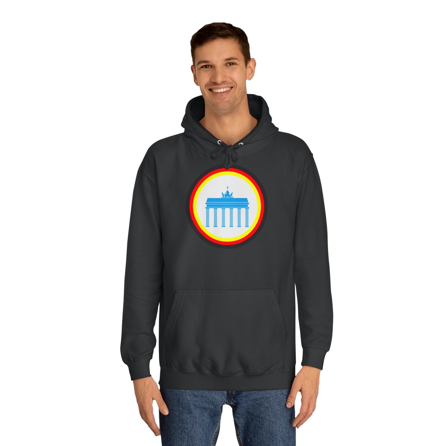 Brandenburger Tor auf Unisex-College-Hoodie, Kapuzenpullover,  beidseitig bedruckt