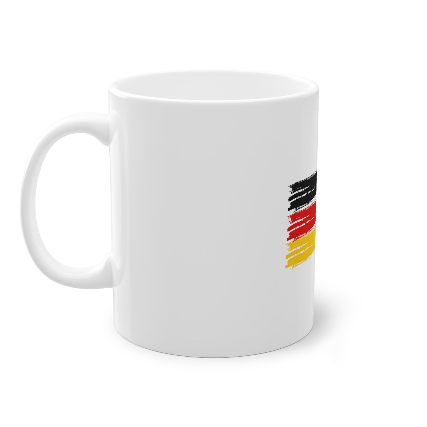 Flagge Deutschlands auf Kaffeetassen bedruckt - Farbe: weiß, Standardtasse, groß 11 Unzen