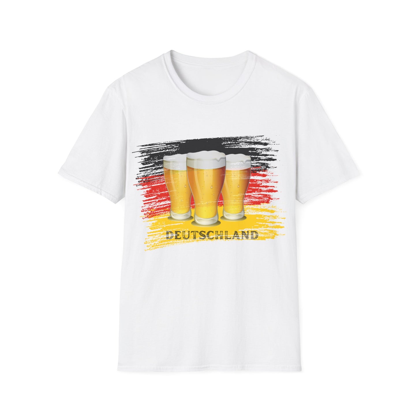 Deutsches Bier auf Unisex Fan T-Shirt bedruckt