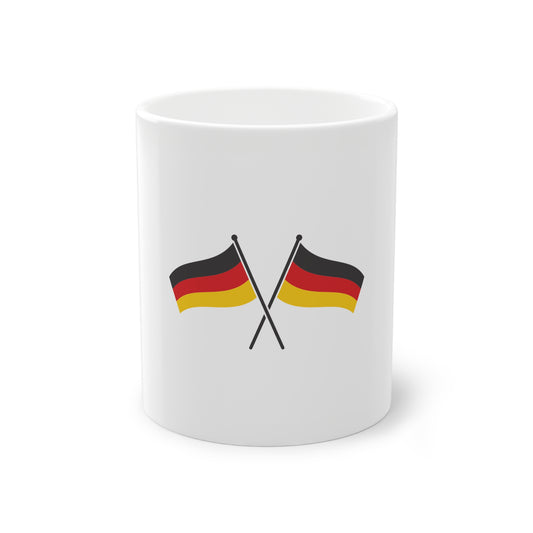 Flagge Deutschlands auf Kaffeetassen bedruckt - Farbe: weiß, Standardtasse, groß 11 Unzen