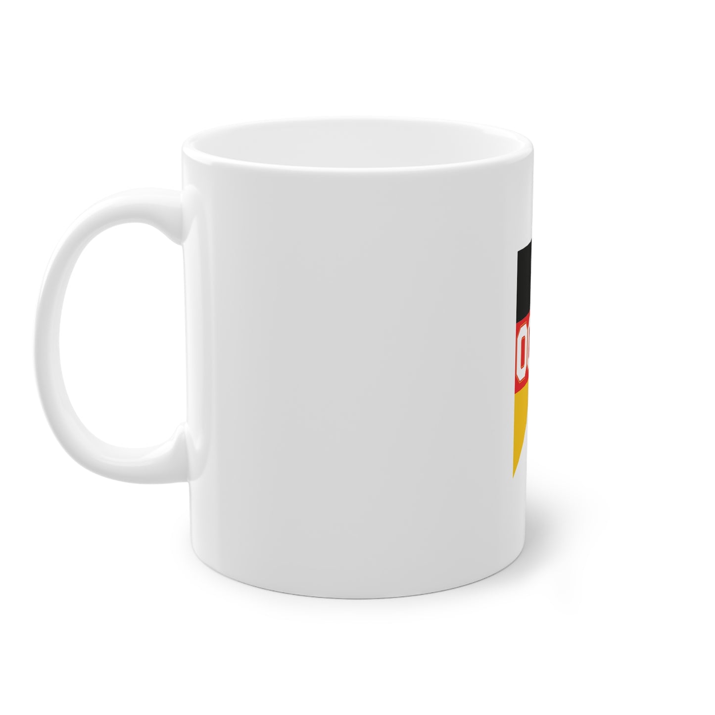 0049 - Internationale Nummer Deutschlands - auf Kaffeetasse, Teetasse bedruckt - Farbe: weiß, Standardtasse, groß 11 Unzen