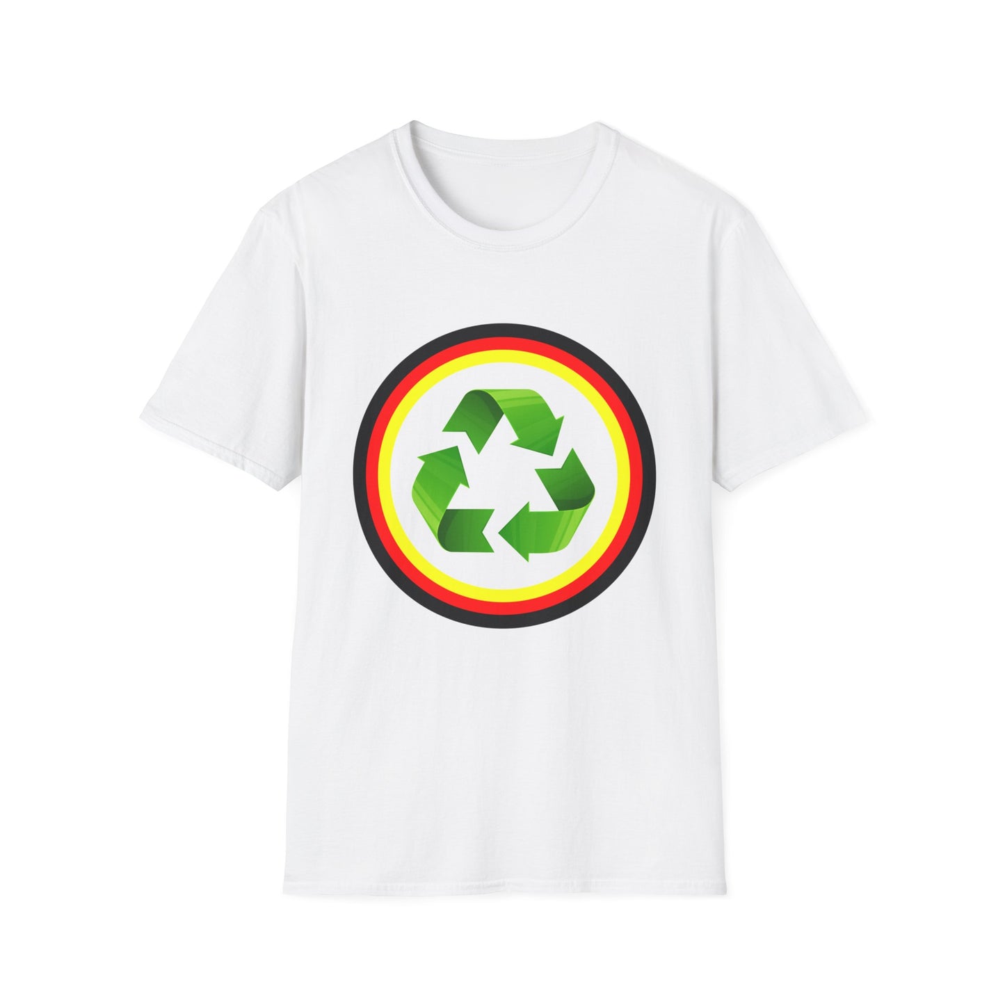 Grünes Herz für die Umwelt auf Unisex T-Shirts bedruckt - Design mit Liebe zur Umwelt, Naturschutz, Protect the environment, Recycle, Reuse, Reduce