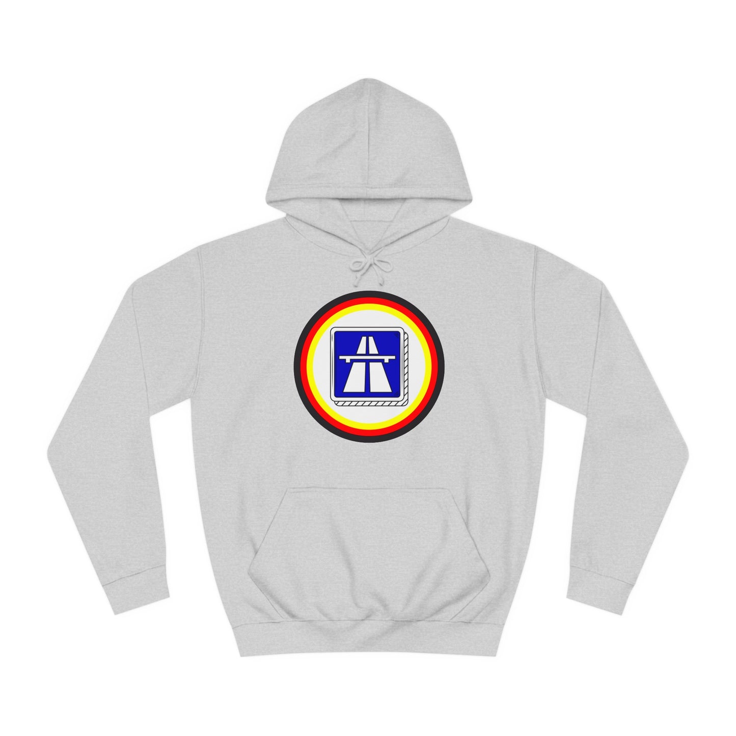 Copy of Autobahnschild auf Hoodies. Fahren Sie sicher.