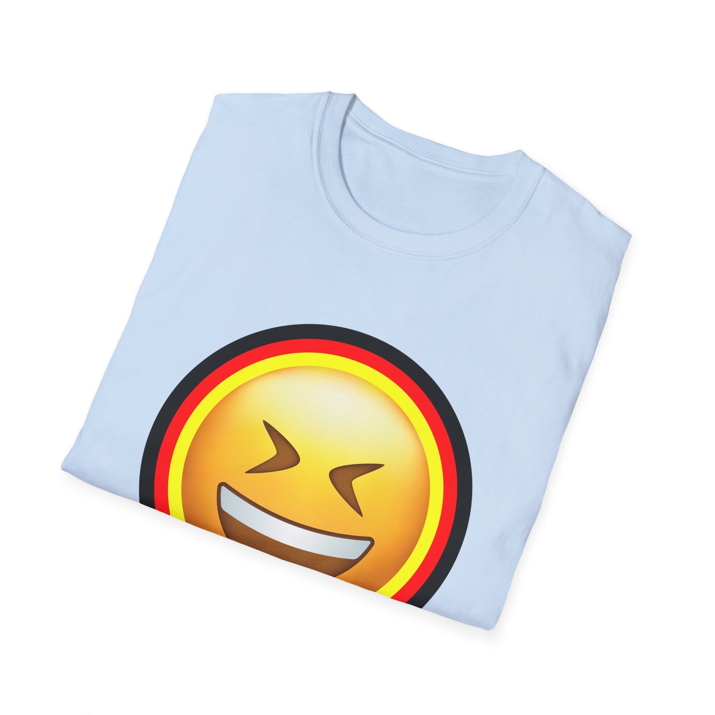 Lächeln im Stil, Haha, Humorvolle T-Shirt Designs aus Deutschland, Spaß haben, Lustige Momente mit einem Lachen tragen, Laugh like a German