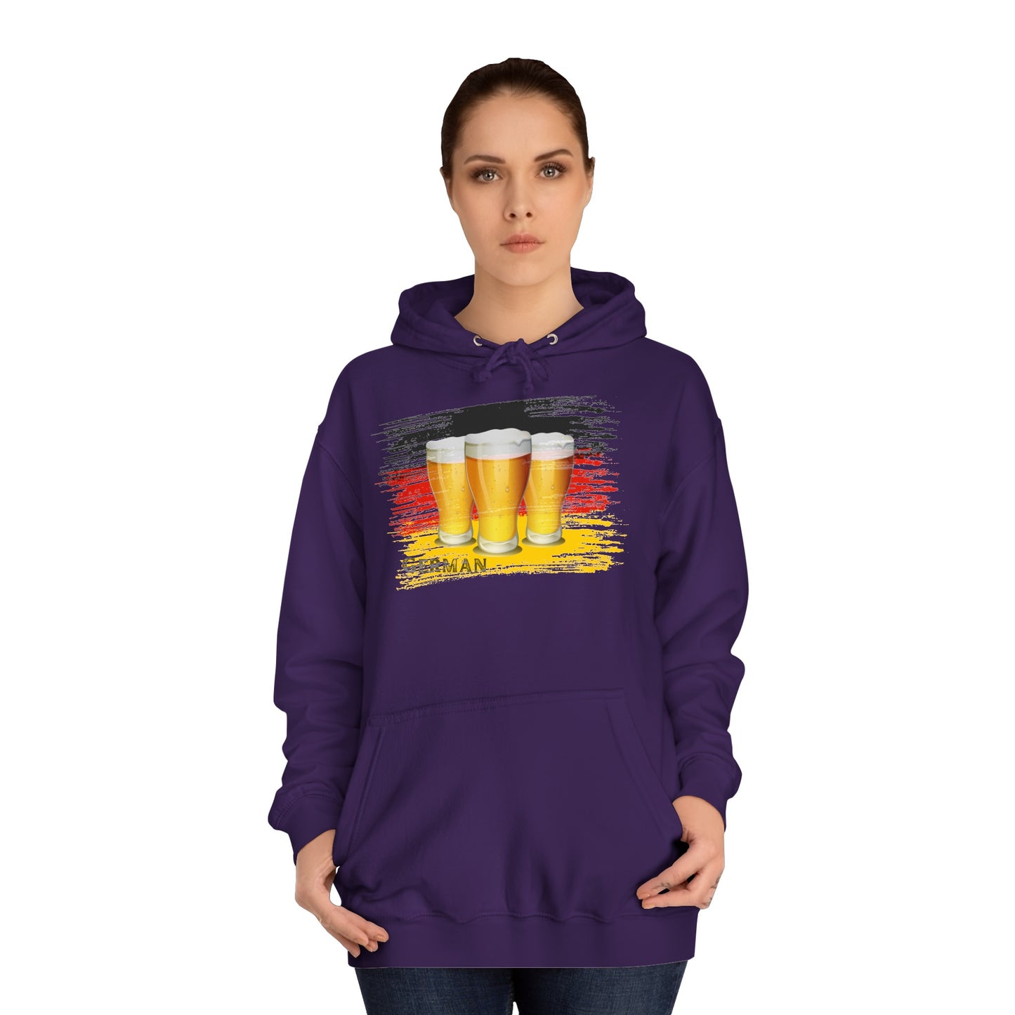 Bier Fans für Deutschland -  auf Unisex Hoodies beidseitig bedruckt